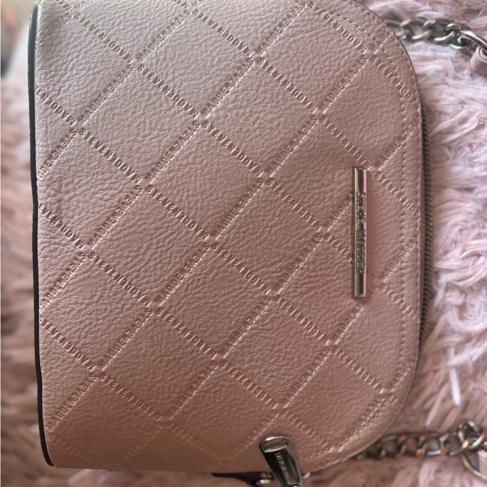 Elegant Pink Quilted Women's Bag STEVE MADDEN CROSS BODY PURSE